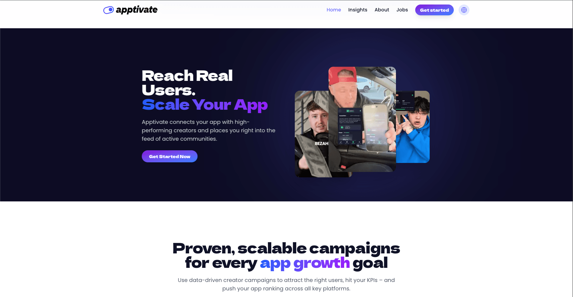 Apptivate Website - FullSocial GmbH case study hero image