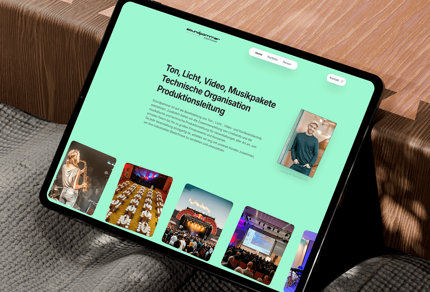 Soundpammer Eventtechnik Website - Constantin Pammer case study hero image